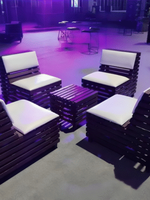 Wood outdoor rental furniture Chairs for rent