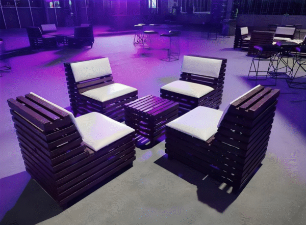 Wood outdoor rental furniture Chairs for rent